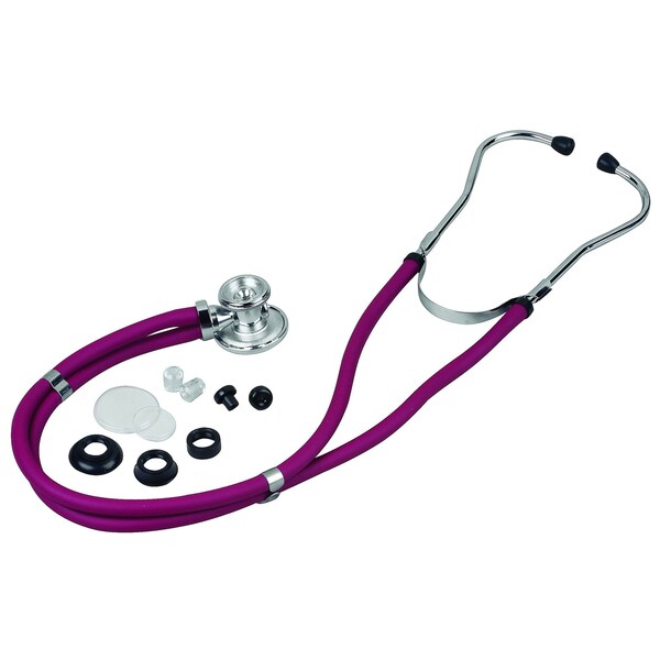 Veridian Healthcare Sterling Sprague Rappaport-Type Stethoscope, Burgundy, Boxed 05-11004 - main